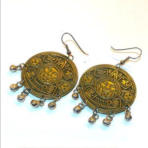 Retro Mayan earrings